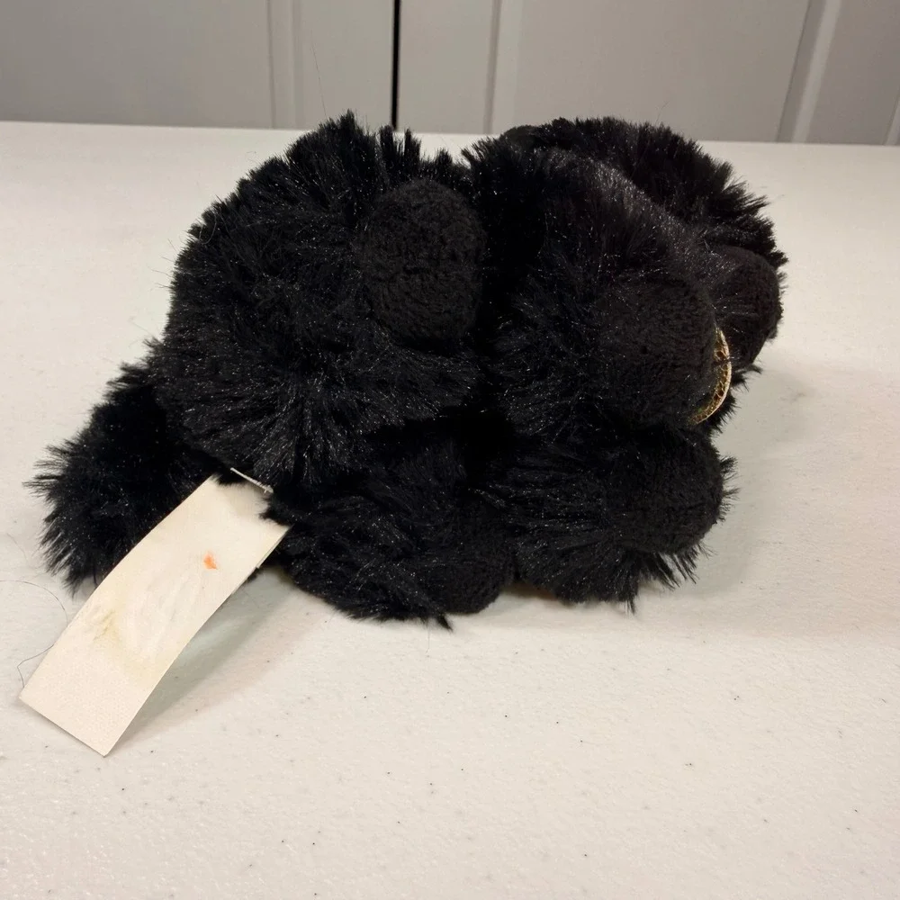 Justice Pixie Black Cat Plush Stuffed Animal Sparkle Glitter Collar 6 Inch Small